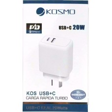 Cargador kosmo C+usb 3.1